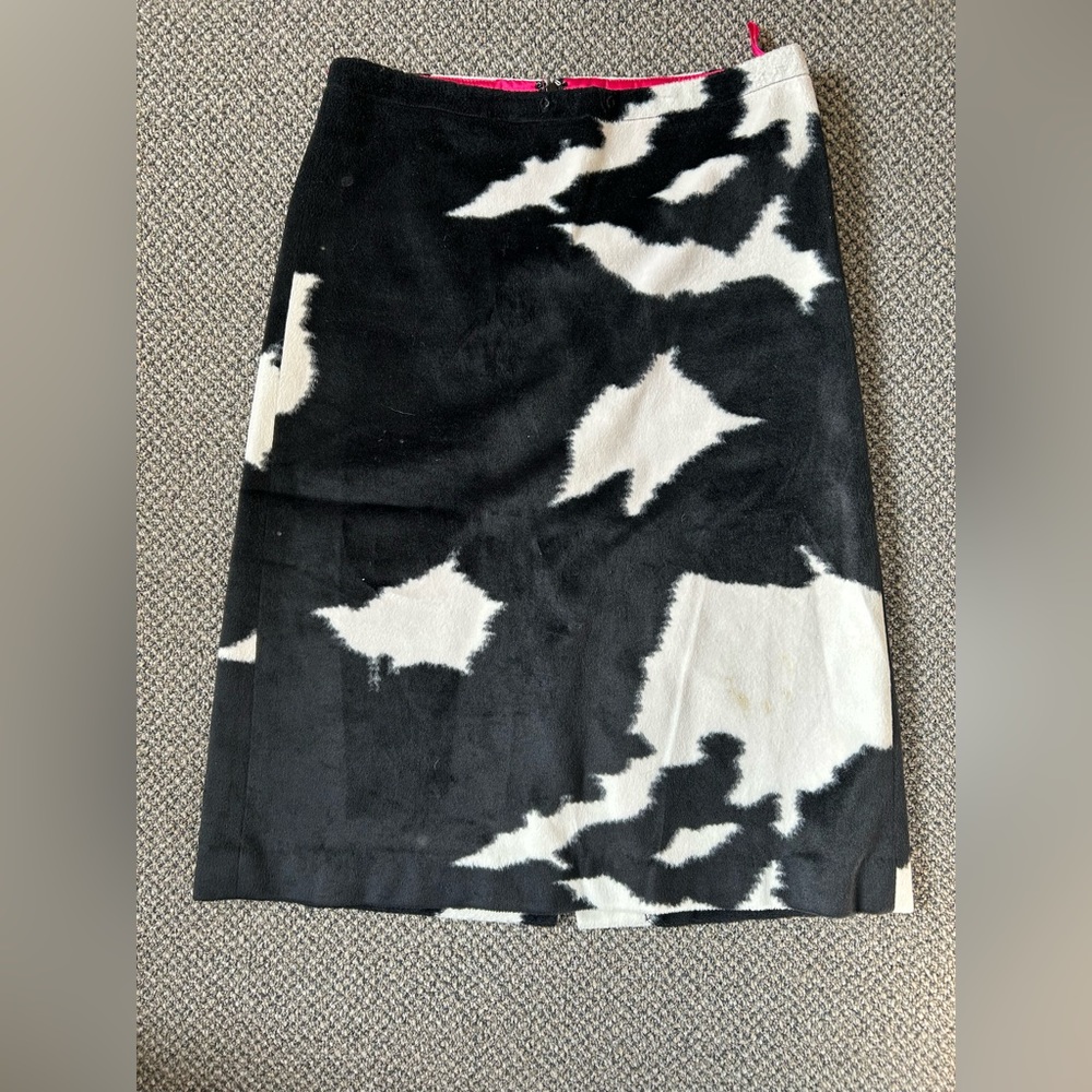 Animal print Black and White Skirt